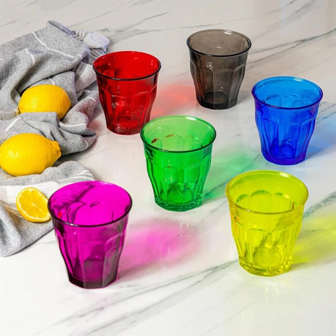 DURALEX COLORED WATER CUP SET OF 6