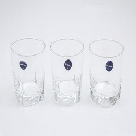 LUMINARC SET OF 6 CLEAR GLASS WATER CUPS 30CL