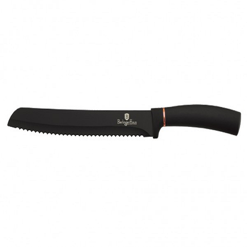 BERLINGER HAUS BLACK ROSE BREAD KNIFE 20CM