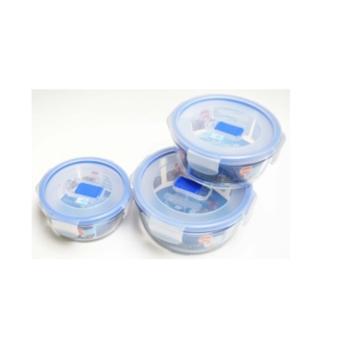 LUMINARC ROUND PURE BOX ACTIVE SET OF 3 CONTAINERS  0.44L, 0.67L, 0.92L