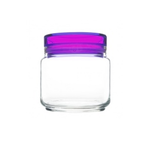 LUMINARC STORAGE GLASS JAR 0.50L - PURPLE LID