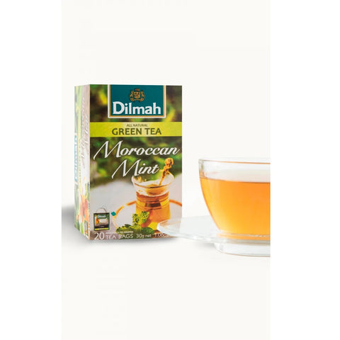 DILMAH GOURMET GREEN TEA WITH MOROCCAN MINT 20 TEABAGS